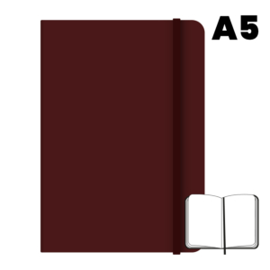 LIBRETA COSIDA CAMPUS UNIVERSITY A5 HOJAS LISAS GRANATE                                             
