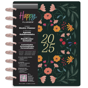 AGENDA CLASSIC HAPPY PLANNER 2025 HAPPY POPPIES 12 MESES                                            
