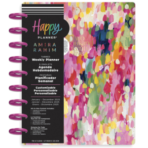 AGENDA CLASSIC HAPPY PLANNER 2025 BRIGHT & BRUSHY 12 MESES                                          
