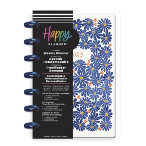 AGENDA MINI HAPPY PLANNER 2025 HUES OF BLUES 12 MESES                                               