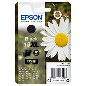 EPSON EXPRESSION HOME XP-102/205/215/305/322/405/422 CARTUCHO NEGRO ALTA CAPACIDAD 18XL