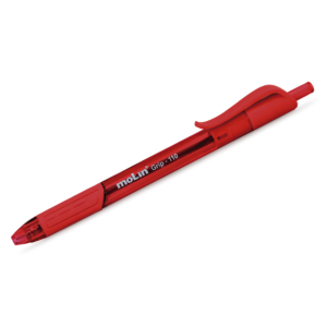 BOLÍGRAFO RECTRÁCTIL MOLIN GRIP ROJO