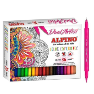 ROTULADOR ALPINO DOBLE PUNTA 36 UNID. COLORES SURTIDOS REF. AR176