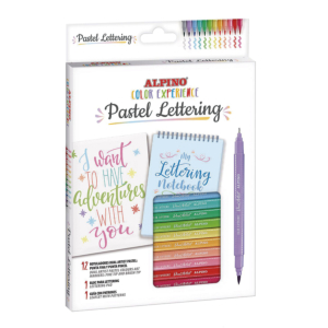 ROTULADORES SET PASTEL LETTERING ALPINO 12 UNID. COLORES SURTIDOS