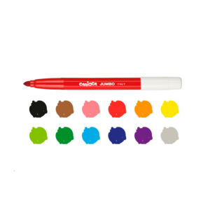 ROTULADOR CARIOCA JUMBO TINTA LAVABLE 12+2 COLORES SURTIDOS