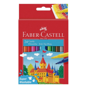 ROTULADOR FABER CASTELL TINTA LAVABLE 24 UNID. COLORES SURTIDOS REF. 554202