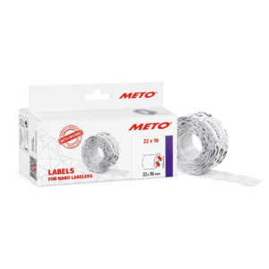ETIQUETA PERMANENTE METO COLOR BLANCO 22 X 16 MM.                                                   