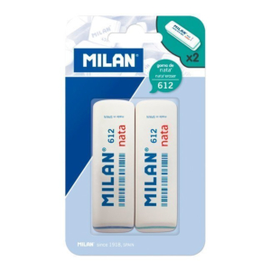 GOMA DE BORRAR MILAN 612 BLÍSTER DE 2 GOMAS REF. 9208