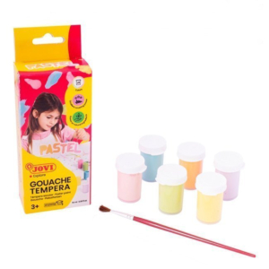 TÉMPERAS PASTEL JOVI ESTUCHE 6 COLORES SURTIDOS 15 ML. REF. 520P