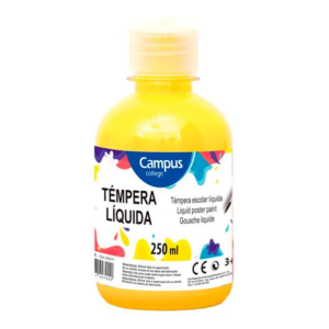 TÉMPERA LÍQUIDA CAMPUS COLLEGE AMARILLO 250 ML.