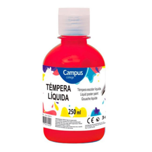 TÉMPERA LÍQUIDA CAMPUS COLLEGE ROJO 250 ML.