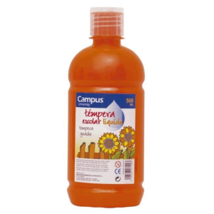 TÉMPERA LÍQUIDA CAMPUS COLLEGE NARANJA 500 ML. REF. G-500