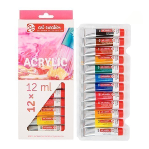 BLÍSTER DE PINTURA ACRÍLICA TALENS ART CREATION 12 COLORES SURTIDOS 12 ML.