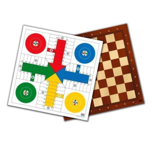 TABLERO REVERSIBLE DE PARCHÍS Y AJEDREZ FALOMIR REF. 27907