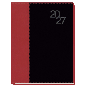 AGENDA ENCUADERNADA TUDANCA SEMANA VISTA 20,5 X 27 CM. BICOLOR NEGRO/ROJO REF.4246