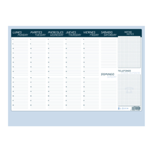 PLANNING PERPETUO SEMANAL DE SOBREMESA REF. T-152