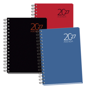 AGENDA ESPIRAL DUEÑAS DÍA PÁGINA 145 X 210 MM.