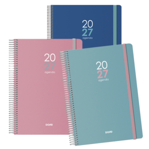 AGENDA ESPIRAL MEMPHIS DÍA PÁGINA 150 X 210 MM.