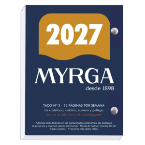 BLOC CALENDARIO DE SOBREMESA MYRGA Nº 3