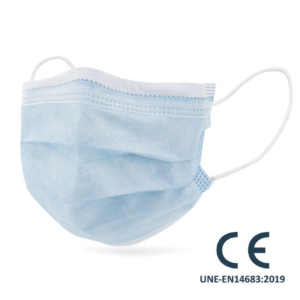 MASCARILLA QUIRÚRGICA MÉDICA 3 CAPAS IIR AZUL