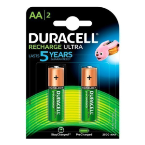 PILA DURACELL RECARGABLE 2500 MAH HR6 AA 1,2 VOLTIOS (BLÍSTER 2 UNID.)