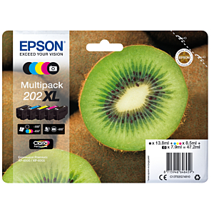 EPSON MULTIPACK 5-COLOURS 202XL CLARIA PREMIUM INK KIWI