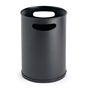 PAPELERA METÁLICA NEGRO REF. 101-N