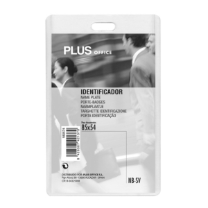 PORTACARNETS PLUS VERTICAL RÍGIDO 85 X 54 MM.