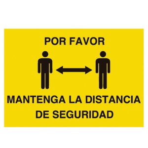 CARTEL "MANTENGA LA DISTANCIA DE SEGURIDAD" 297 X 210 MM. REF. AP109