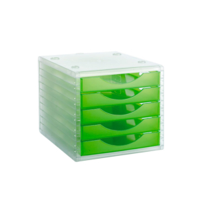 MÓDULO DE 5 CAJONES COLOR VERDE REF. 4005-KW-TL