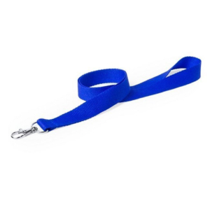 CORDÓN CON MOSQUETÓN PARA PORTACARNETS AZUL