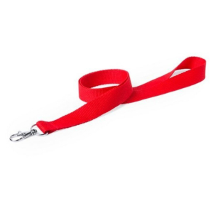 CORDÓN CON MOSQUETÓN PARA PORTACARNETS (BOLSA 25 UNID.) ROJO