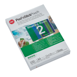 PLÁSTICO PARA PLASTIFICAR CON ADHESIVO POSTERIOR A/4 (100UDS/CAJA) REF. 3747243