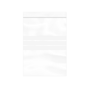 BOLSA DE PLÁSTICO CON CIERRE GRIP 60X80 MM. CON BANDA BLANCA 
