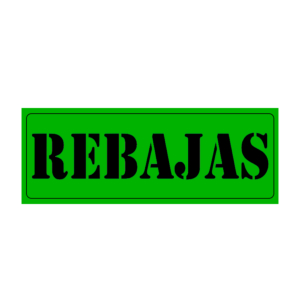 CARTEL DE REBAJAS EN CARTULINA FLUORESCENTE 70X25 CMS REF. 147