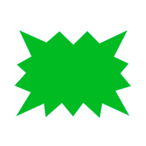 MARCAPRECIOS ESTRELLA EN CARTULINA FLUORESCENTE 110X84 MM (BOLSA/50) REF. M-9