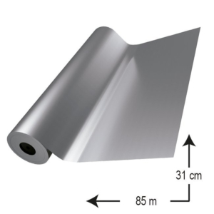 PAPEL DE REGALO PLATA EN BOBINA DE 31 CM. ALTO REF. 6710