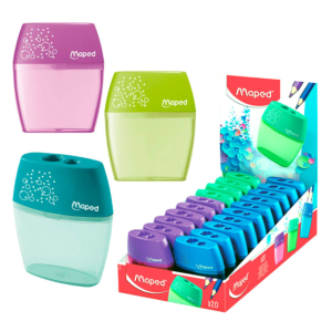 AFILALÁPIZ DE PLÁSTICO CON DEPÓSITO DE DOS ORIFICIOS MAPED SHAKER 20 UNID. 3 COLORES SURTIDOS REF. 534755ZG