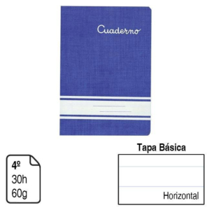 LIBRETA GRAPADA PACSA 4º TAPA PAPEL COUCHÉ 30 H. HORIZONTAL