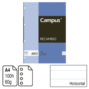 RECAMBIO CAMPUS A4 100 H. 4 TALADROS HORIZONTAL 60 G. REF. 1127