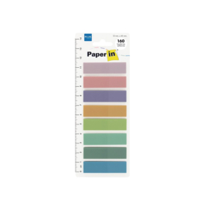 BANDERITAS PAPER IN PLUS OFFICE 12 X 45 MM. 8 COLORES PASTEL REF. 003149