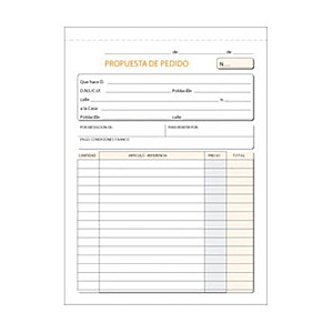 TALONARIO PEDIDO HOLANDESA 210 X 260 MM. (100 H.) REF. 30