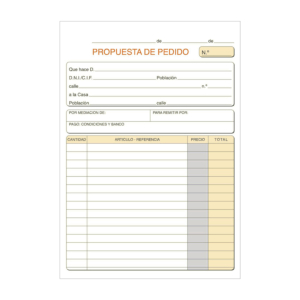 TALONARIO PEDIDO MASTERPAPER 4º 145 X 207 MM. (100 H.) REF. T27