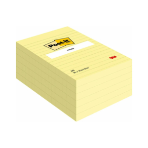 BLOC DE NOTAS REPOSICIONABLES POST-IT GRAN FORMATO AMARILLO HORIZONTAL 102 X 152 MM. REF. 660