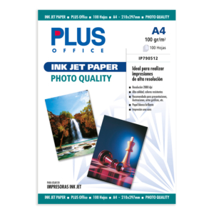 PAPEL FOTOGRÁFICO PLUS OFFICE A4 INKJET PAPER PHOTO QUALITY 2880 DPI PAQUETE 100H
