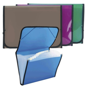 CARPETA CLASIFICADORA POLIPROPILENO PLUS OFFICE A4 4 COLORES SURTIDOS REF. A4-12N