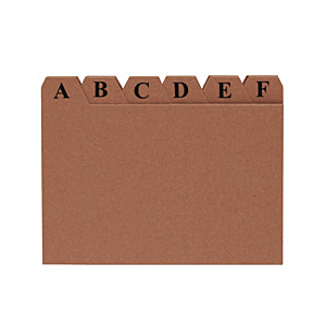 ÍNDICE ALFABÉTICO PARA FICHEROS 100 X 150 MM. Nº 3.