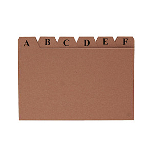 ÍNDICE ALFABÉTICO PARA FICHEROS 120 X 200 MM. Nº 4.