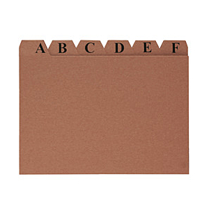 ÍNDICE ALFABÉTICO PARA FICHEROS 160 X 215 MM. Nº 5