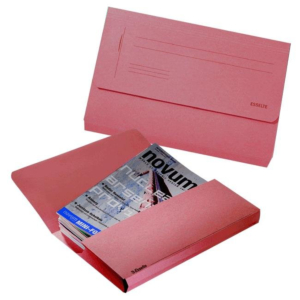 SUBCARPETA CARTULINA 275 G. ESSELTE POCKET FOLIO CON BOLSA Y FUELLE ROJO REF. 15842